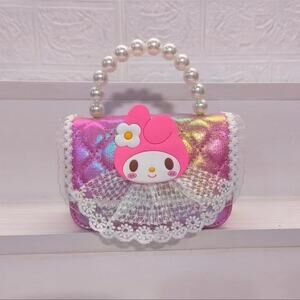 My Melody Pink  Pearl Handle Crossbody Bag